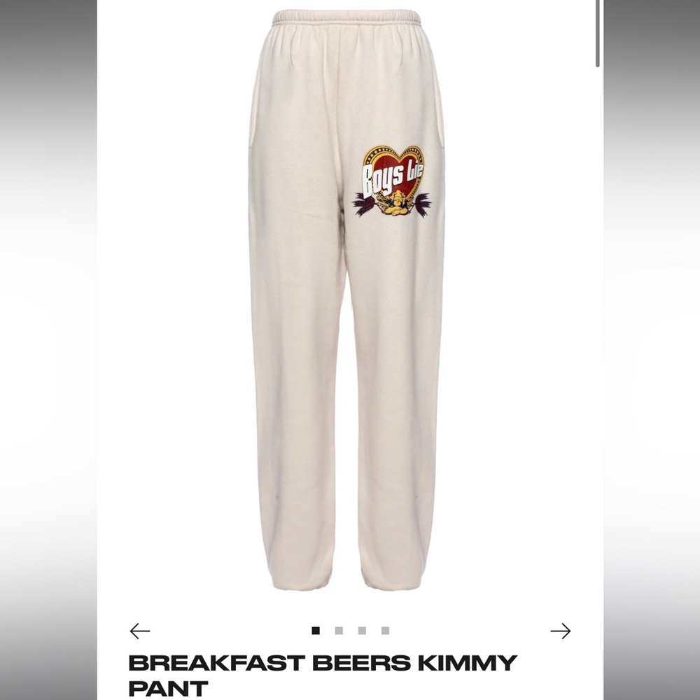 NWT Boys Lie Breakfast Beers Kimmy Sweatpant